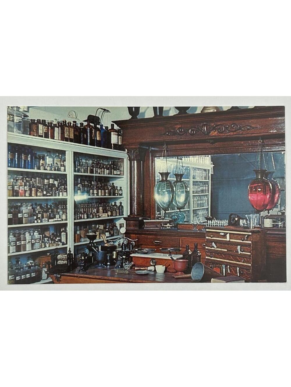 Vintage Pioneer Village Minden NE Apothecary Shop Postcard  E-8